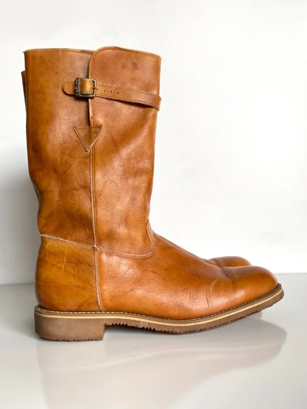 Vintage Dingo Brown Cognac Leather Insulted Boots Men's Size 10 - Picture 3 of 14